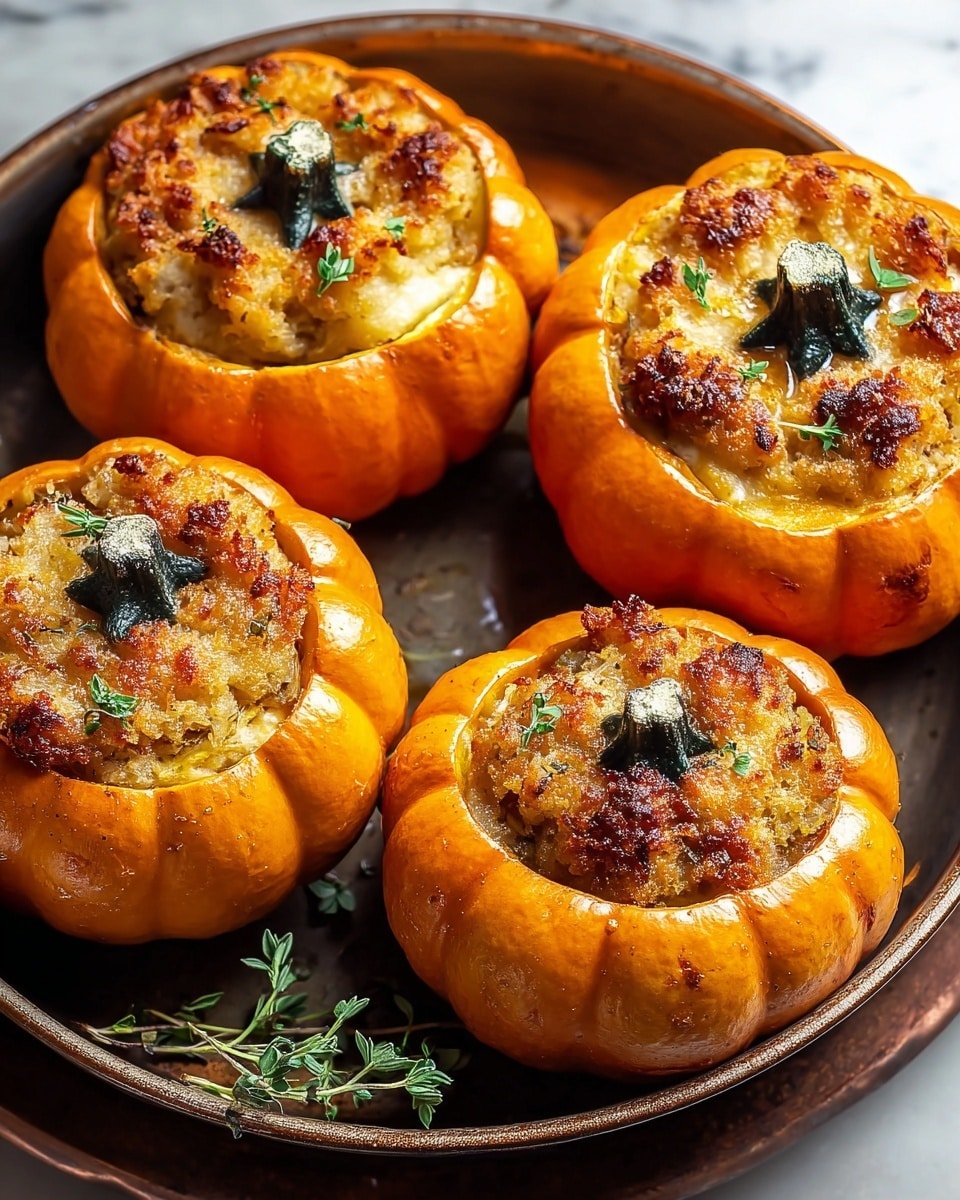 Stuffed Pumpkins with Sausage, Quinoa, and Mozzarella Recipe - Recipe Image