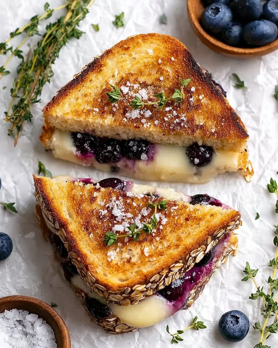 Crispy Blueberry Grilled Cheese Recipe - Recipe Image
