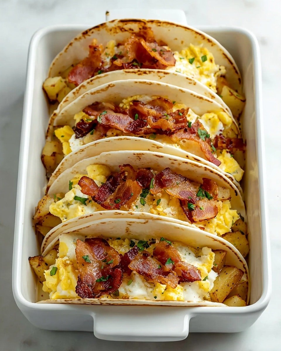 Tasty Baked Breakfast Tacos Recipe - Recipe Image