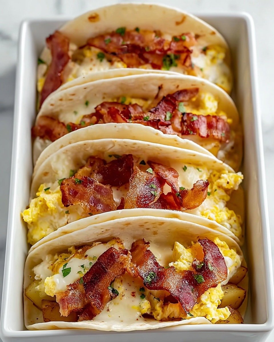 Tasty Baked Breakfast Tacos Recipe - Recipe Image