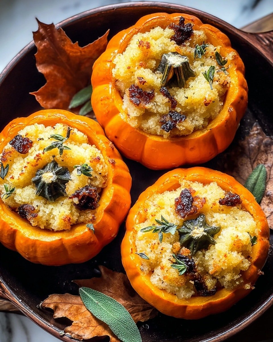 Stuffed Pumpkins with Sausage, Quinoa, and Mozzarella Recipe - Recipe Image