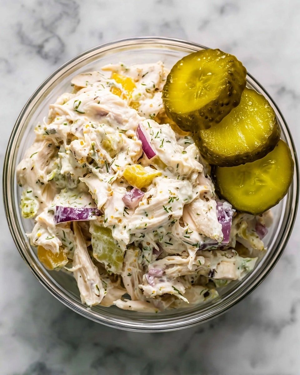 Savory Dill Pickle Chicken Salad Recipe - Recipe Image