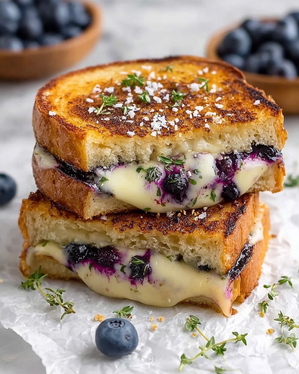 Crispy Blueberry Grilled Cheese Recipe - Recipe Image