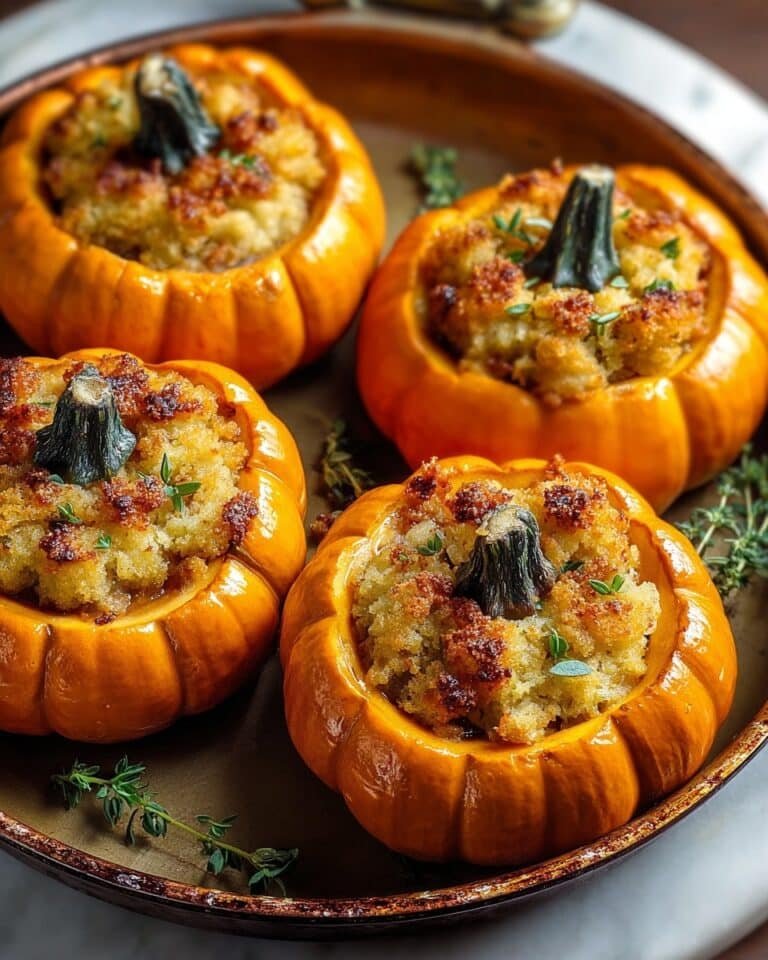 Stuffed Pumpkins with Sausage, Quinoa, and Mozzarella Recipe