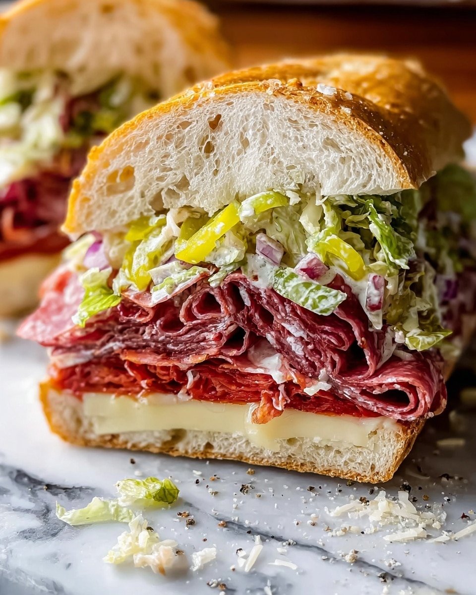 Italian Grinder Salad Sandwich Recipe - Recipe Image