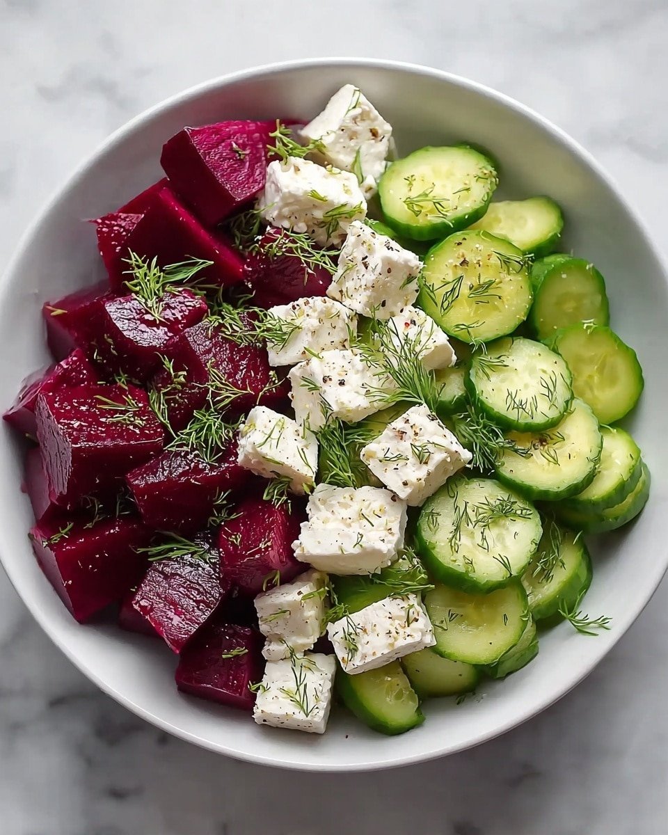 Beet Feta Salad with Cucumber and Dill Recipe - Recipe Image