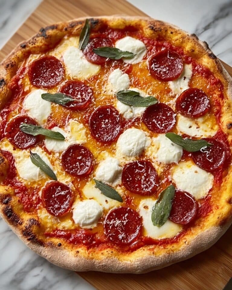 Hot Honey Pepperoni Ricotta Pizza Recipe