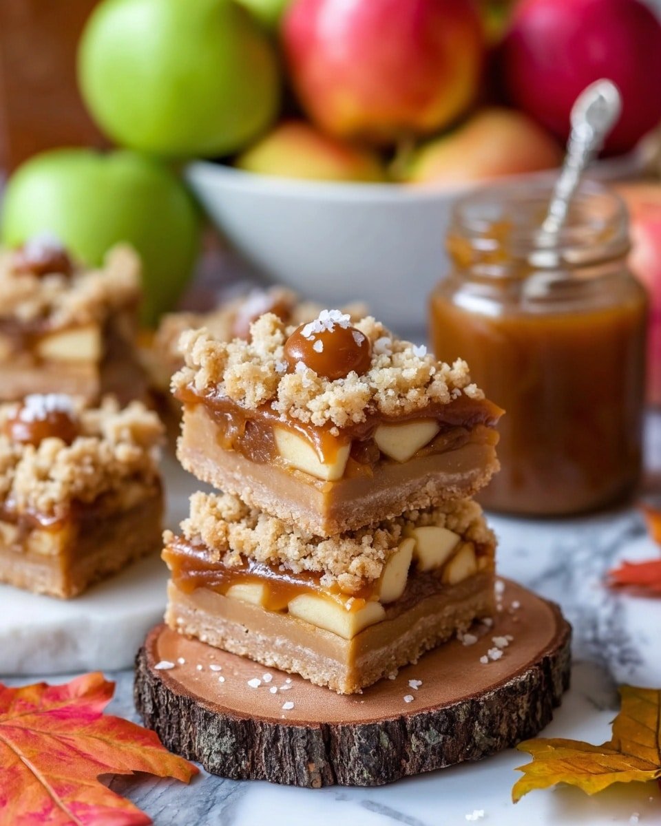 Salted Caramel Apple Crisp Bars Recipe - Recipe Image