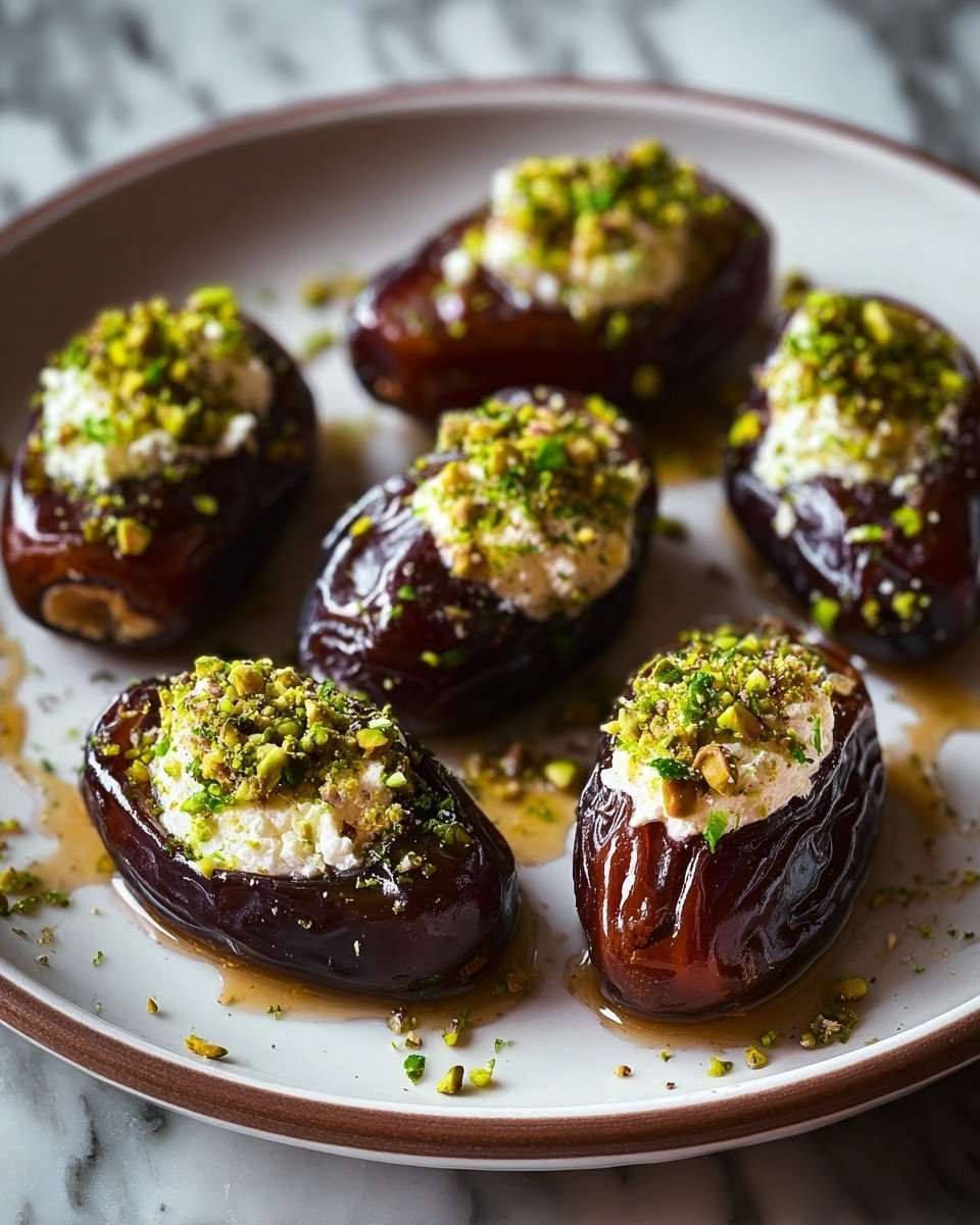 Honey Pistachio Ricotta Stuffed Dates Recipe - Recipe Image