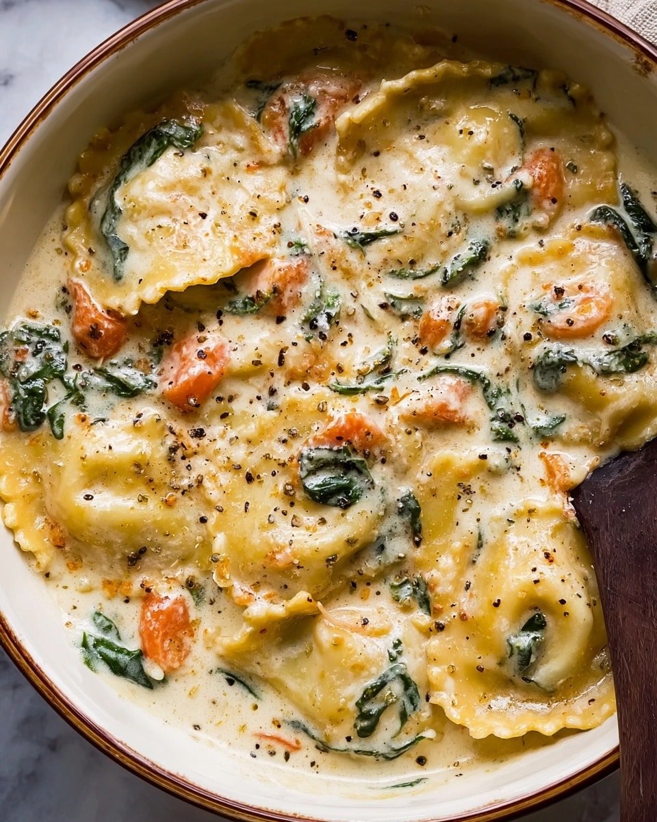 Creamy Tuscan Ravioli Soup Recipe - Recipe Image