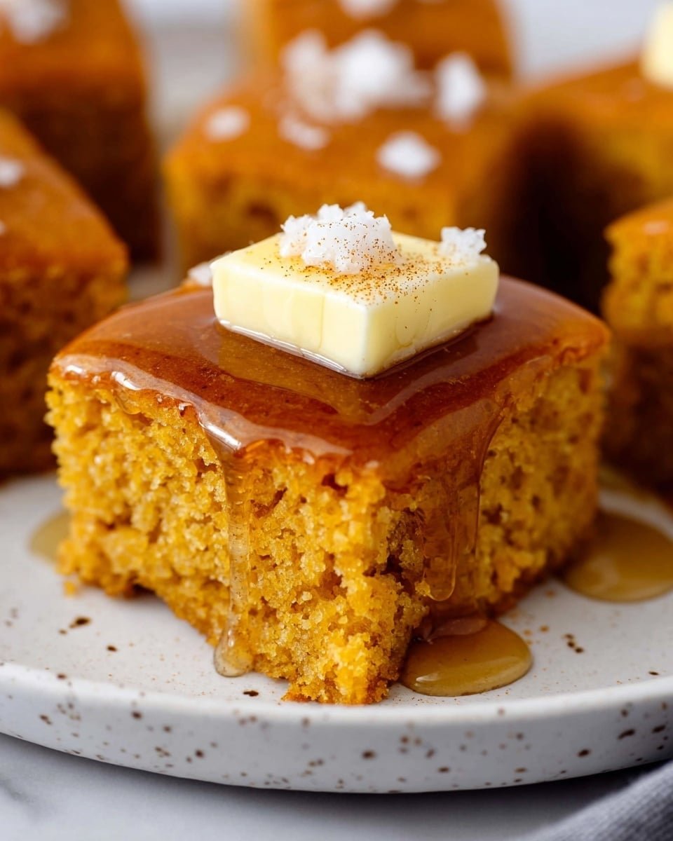 Pumpkin Cornbread with Cinnamon Honey Butter Recipe - Recipe Image