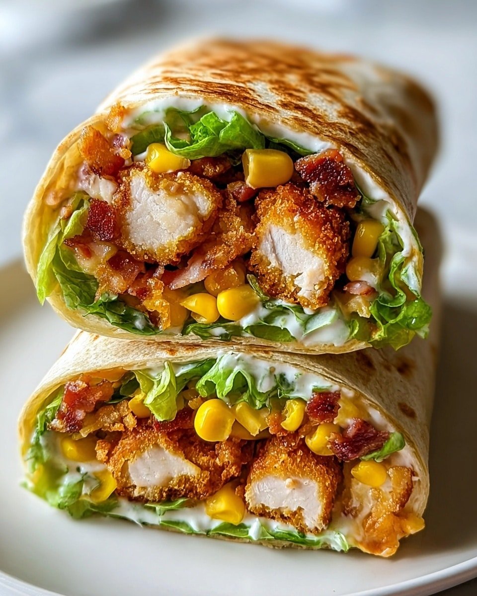 Crispy Chicken Bacon Wraps with Cheesy Filling Recipe