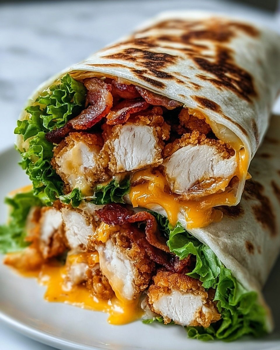 Crispy Chicken Bacon Wraps with Cheesy Filling Recipe - Recipe Image