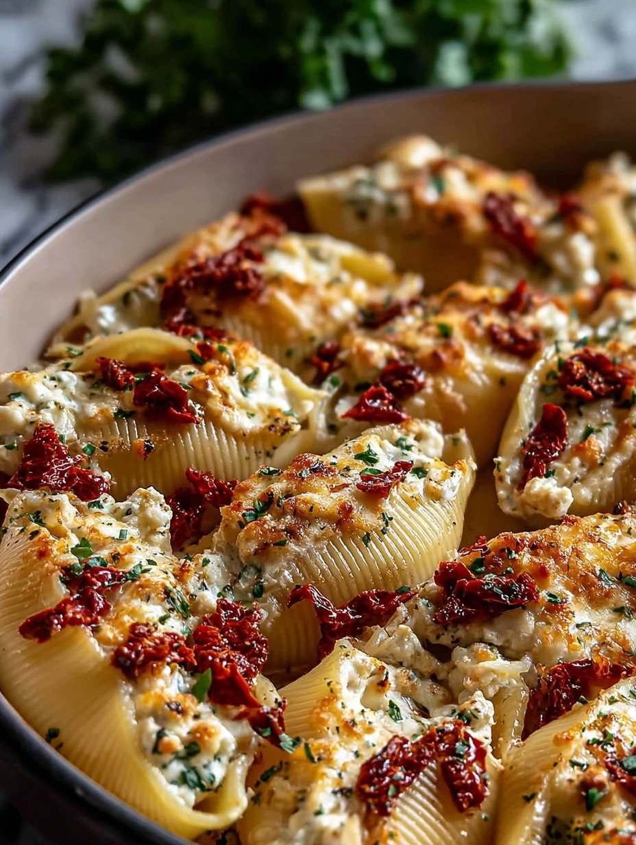 Sun-Dried Tomato and Ricotta Stuffed Shells Recipe - Recipe Image
