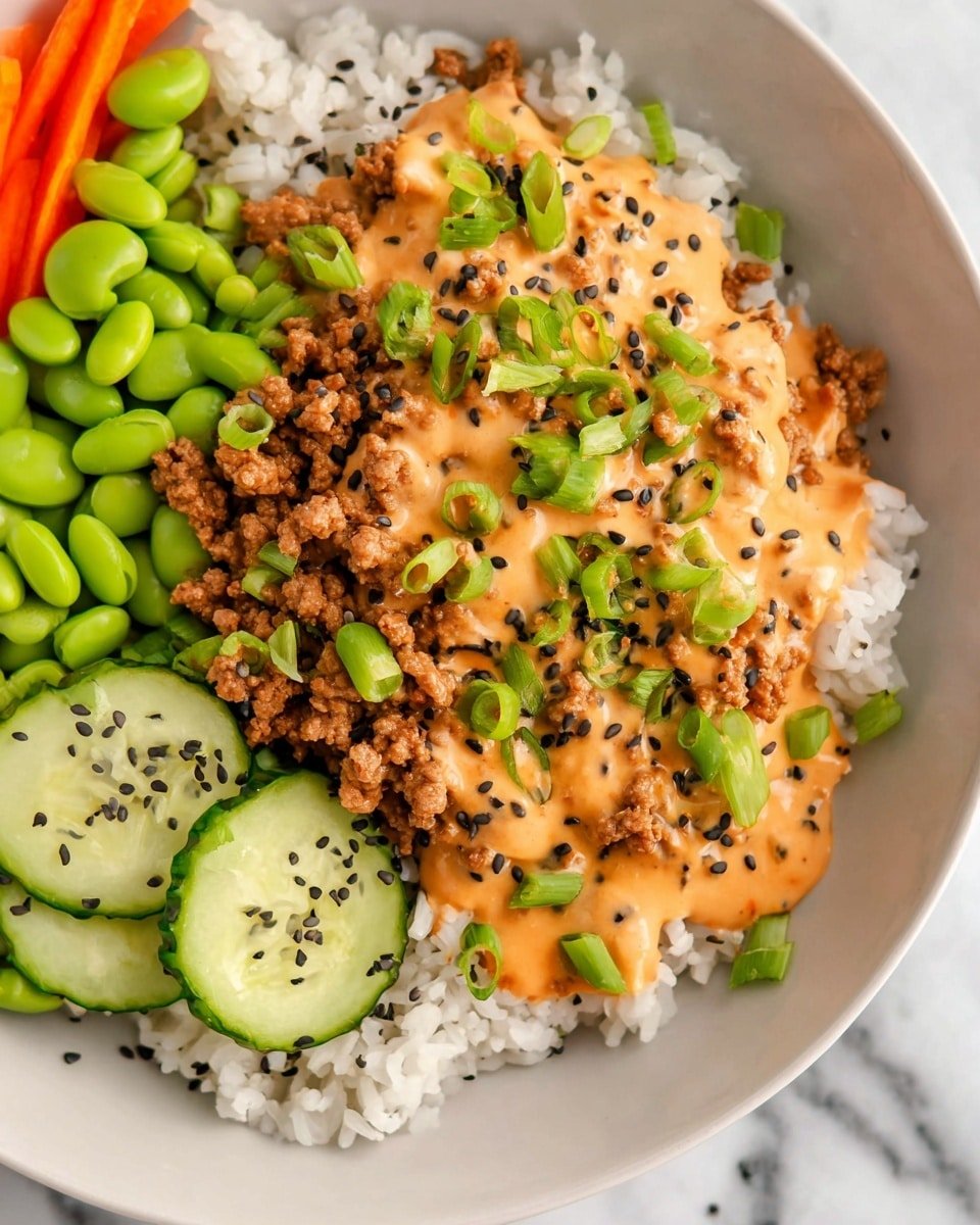 Ground Turkey Rice Bowls with Bang Bang Sauce Recipe - Recipe Image