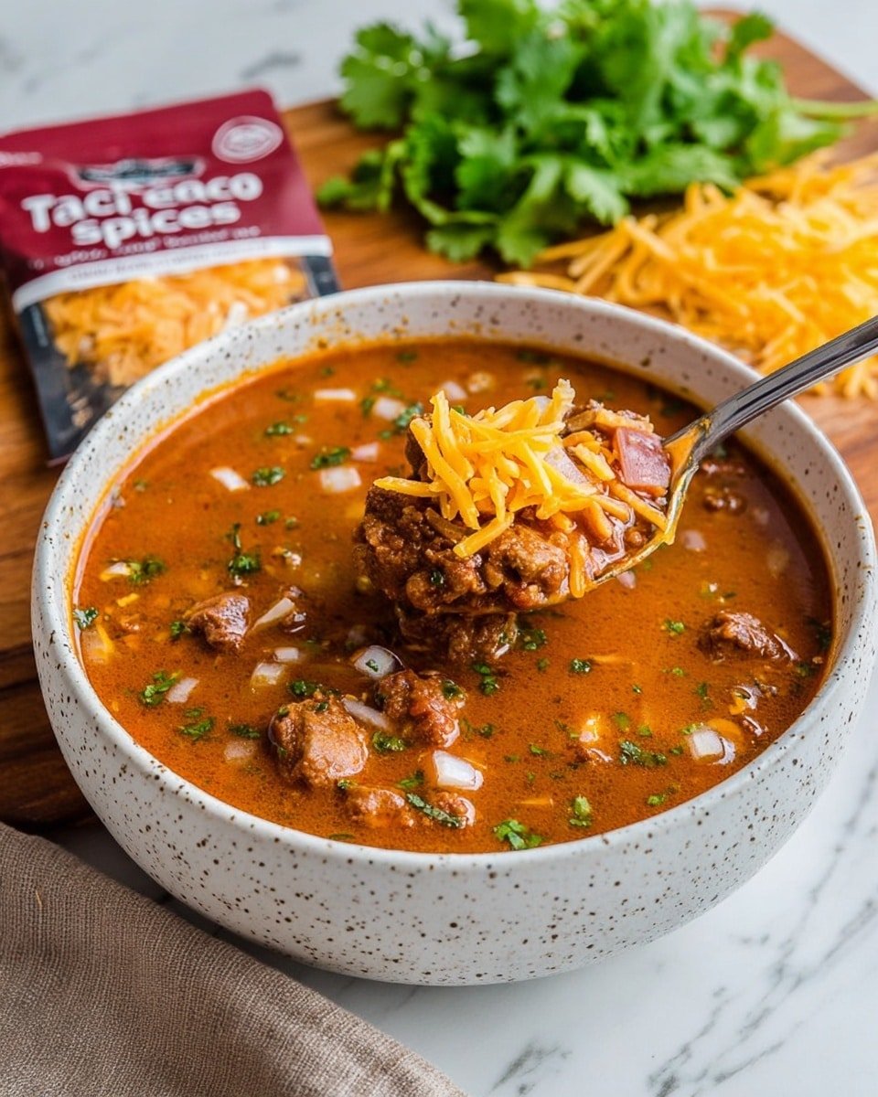Tasty Queso Keto Taco Soup Recipe - Recipe Image