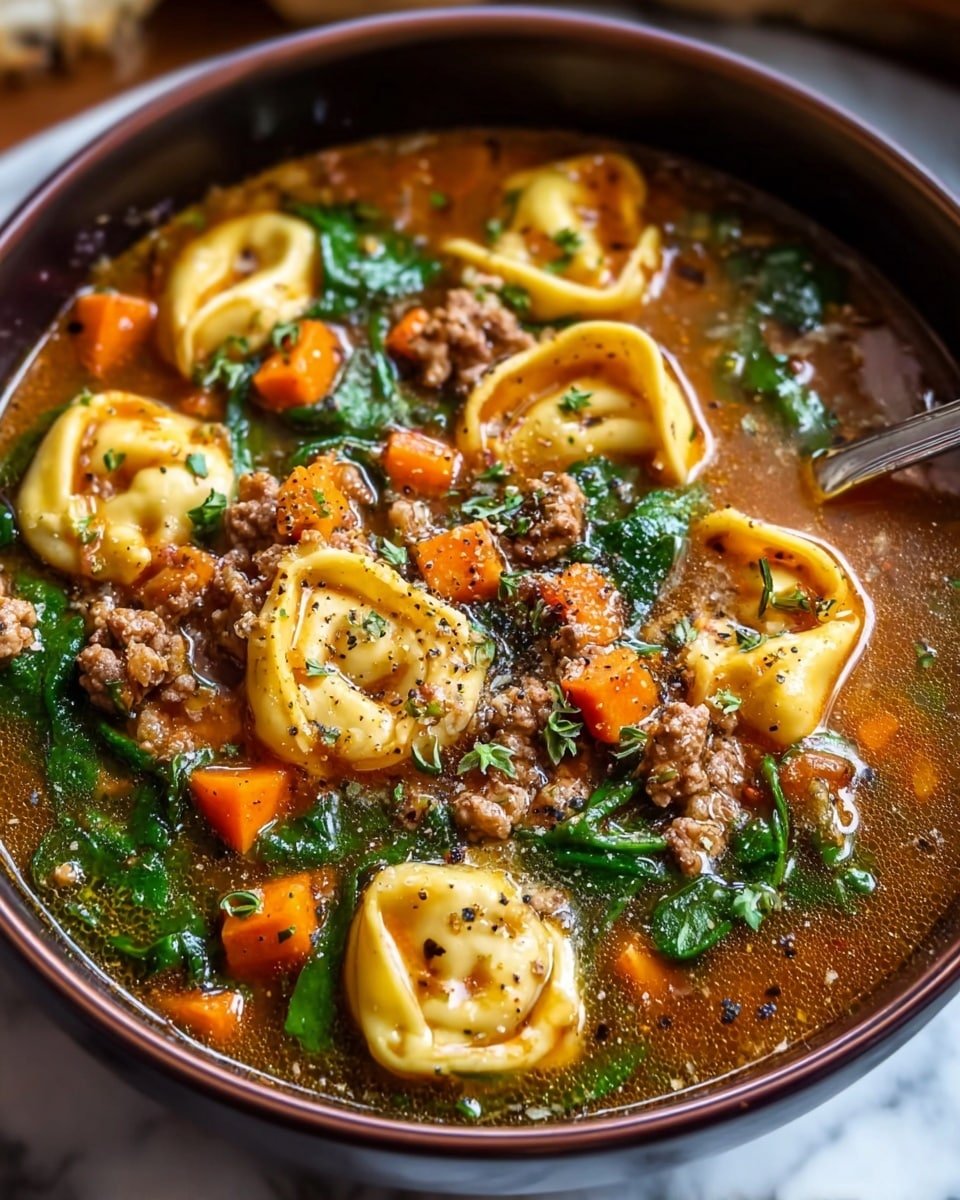 Tortellini Soup with Sausage and Butternut Squash Recipe - Recipe Image