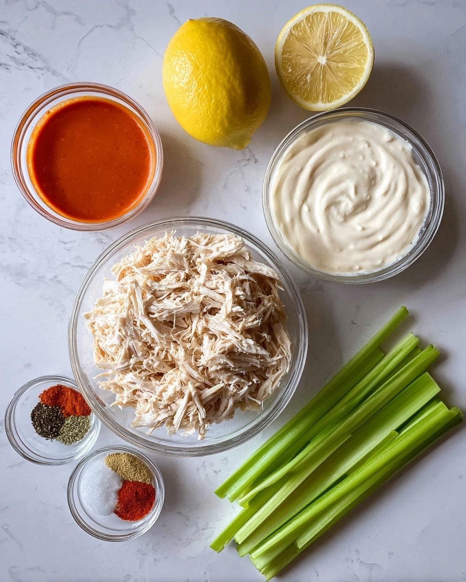 High Protein Buffalo Chicken Salad Recipe - Recipe Image