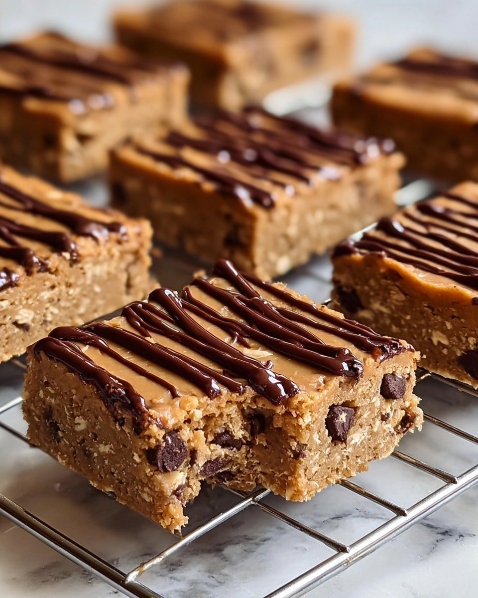 Healthy Peanut Butter Chunk Oatmeal Bars Recipe - Recipe Image
