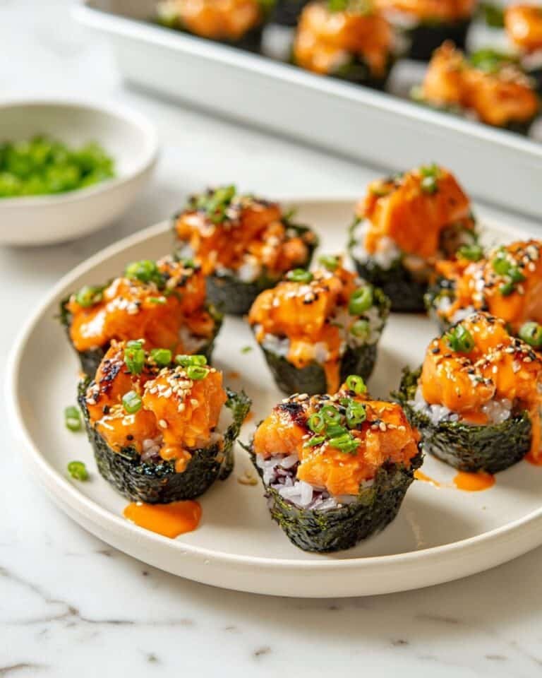 Easy Baked Salmon Sushi Cups Recipe