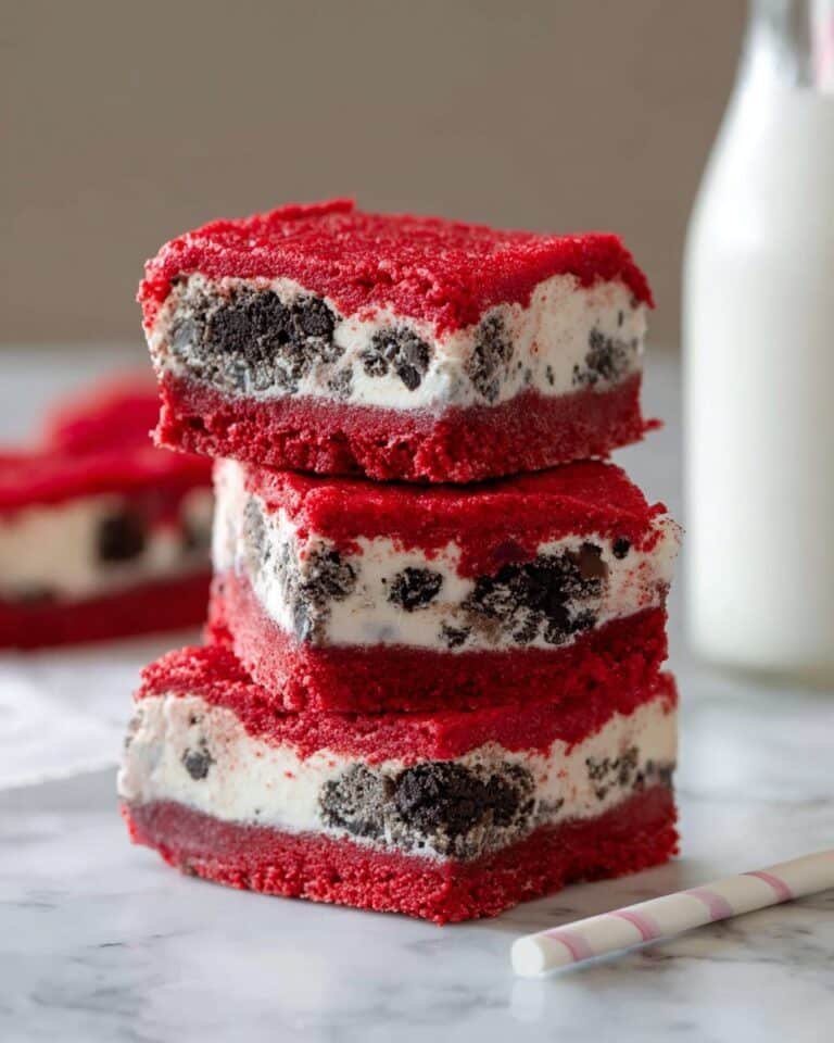 Oreo Cream Cheese Stuffed Red Velvet Brownies Recipe