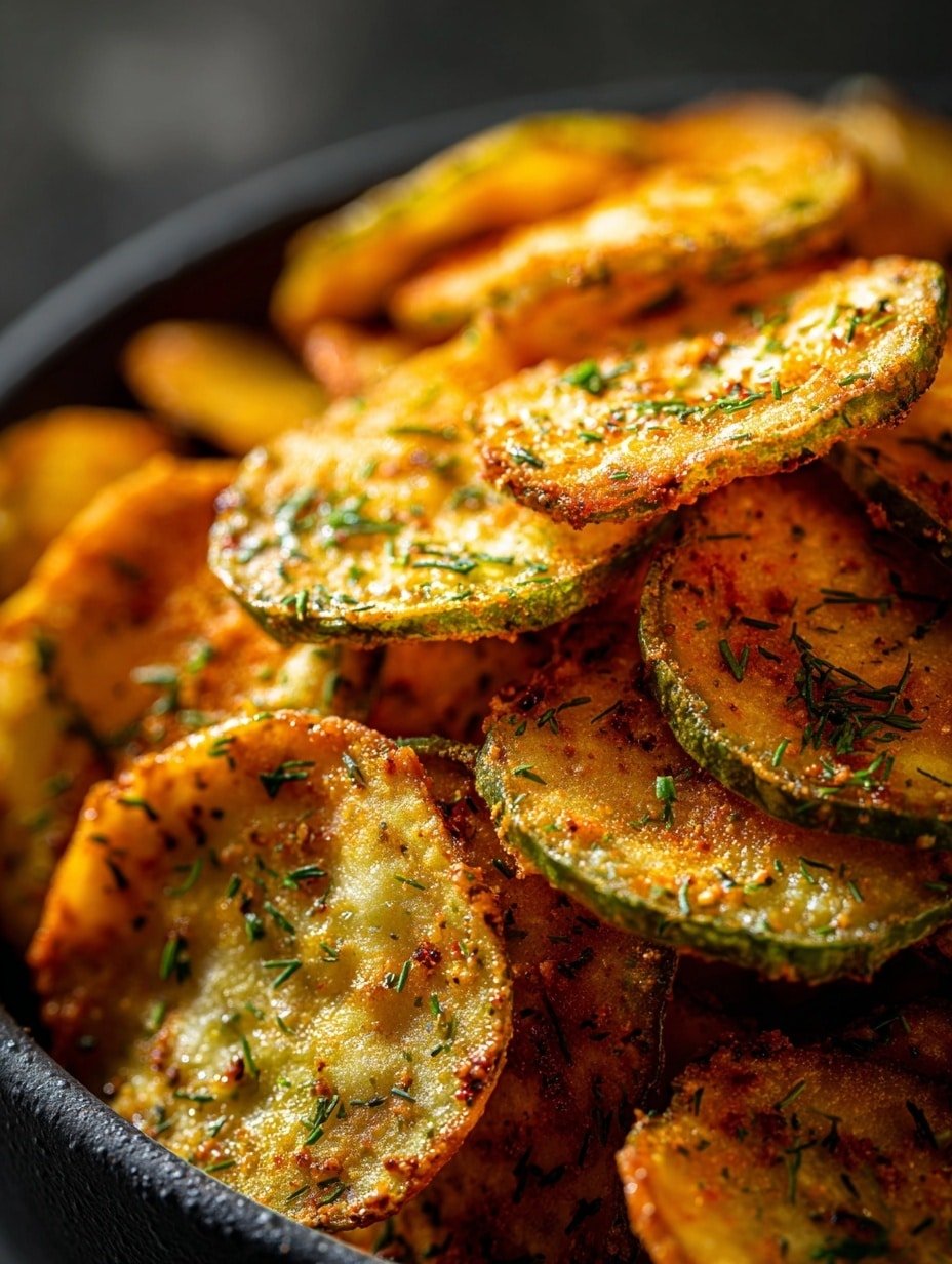 Air Fryer Spicy Dill Pickle Chips Recipe - Recipe Image
