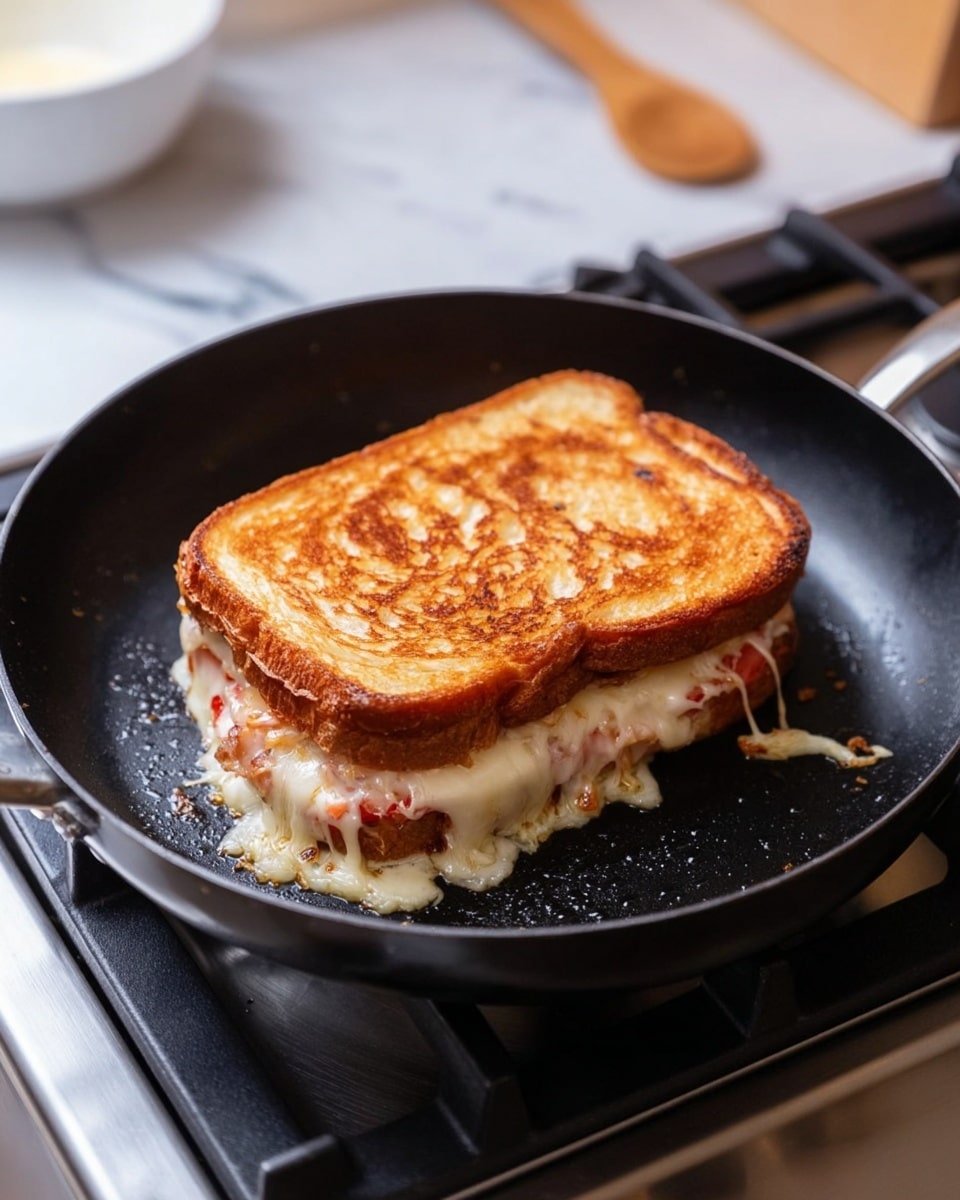 Pizza Cottage Cheese Grilled Cheese Recipe - Recipe Image