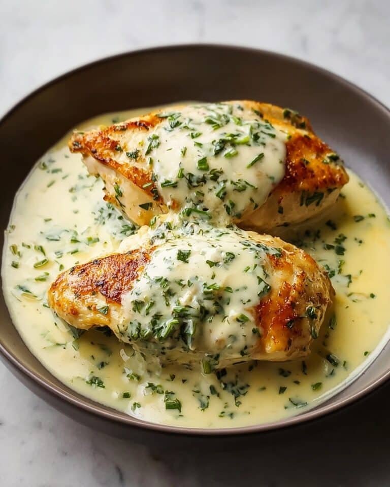 Mozzarella Chicken in Basil Cream Sauce Recipe
