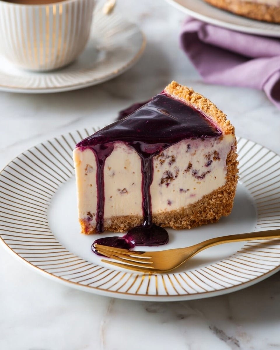 Mulberry & Earl Grey Cheesecake Recipe - Recipe Image