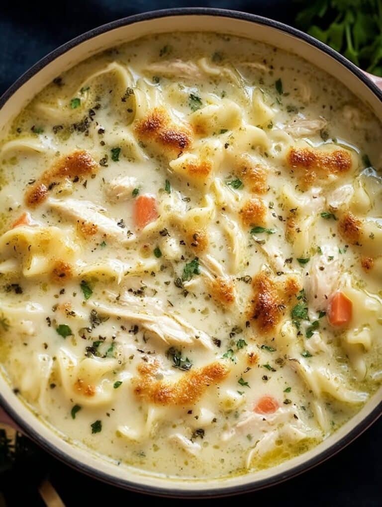 White Chicken Lasagna Soup Recipe