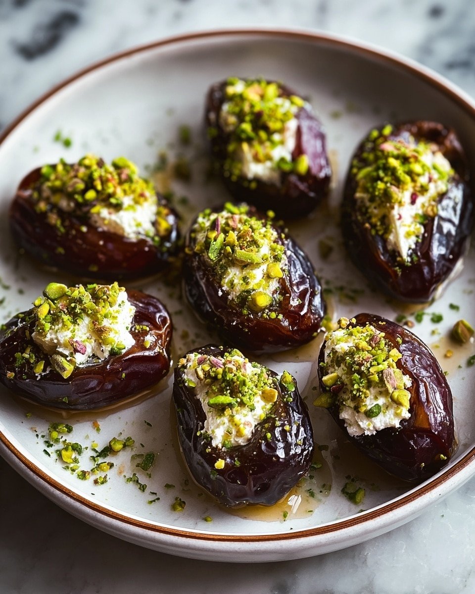 Honey Pistachio Ricotta Stuffed Dates Recipe - Recipe Image