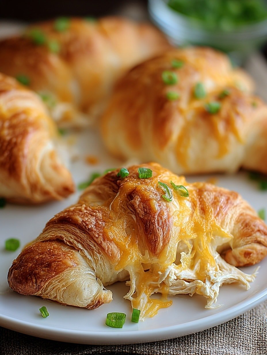 Easy Chicken Stuffed Crescent Rolls Recipe - Recipe Image