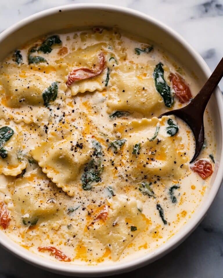 Creamy Tuscan Ravioli Soup Recipe