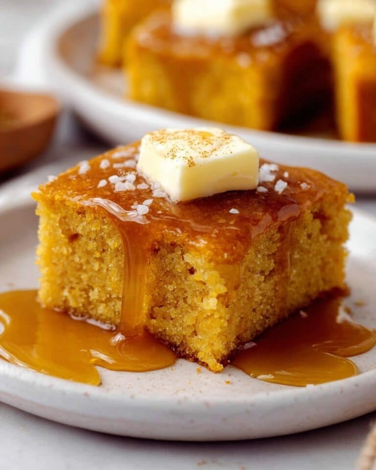 Pumpkin Cornbread with Cinnamon Honey Butter Recipe