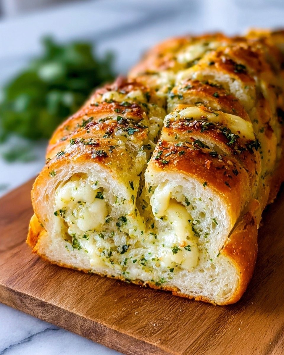 Swirled Garlic Herb and Cheese Bread Recipe