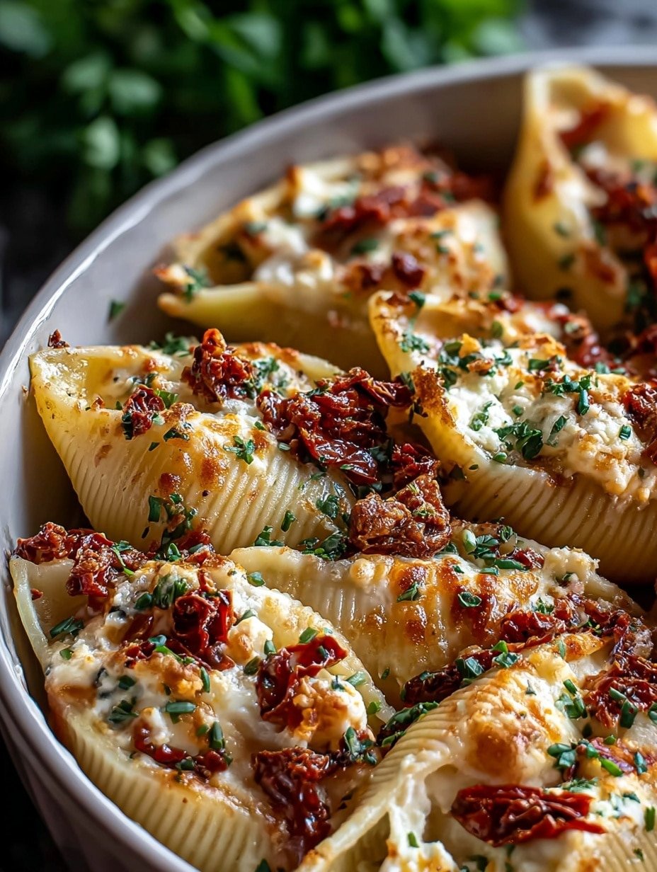 Sun-Dried Tomato and Ricotta Stuffed Shells Recipe - Recipe Image