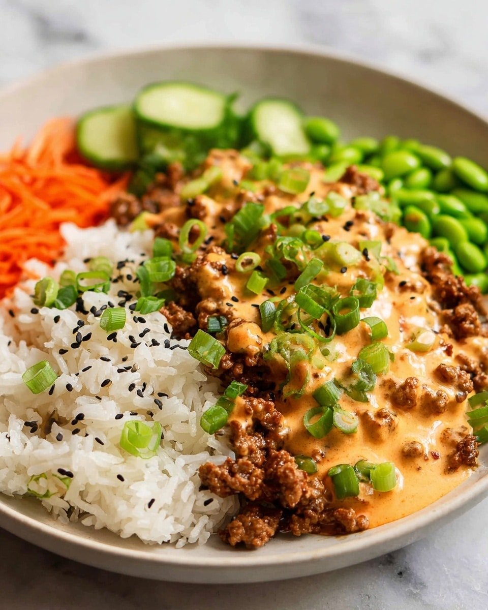 Ground Turkey Rice Bowls with Bang Bang Sauce Recipe - Recipe Image