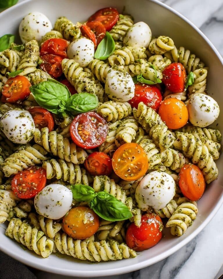 Pesto Caprese Pasta Salad Recipe