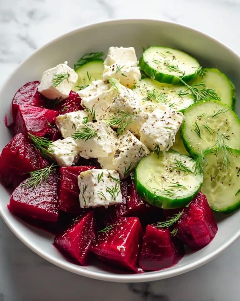 Beet Feta Salad with Cucumber and Dill Recipe