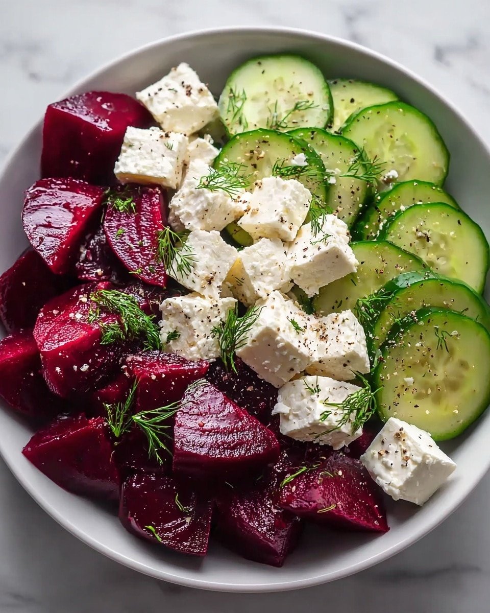 Beet Feta Salad with Cucumber and Dill Recipe - Recipe Image
