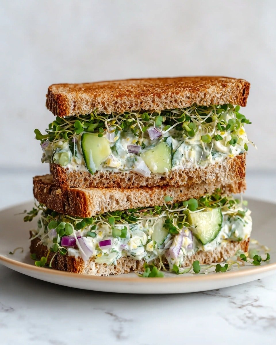 Easy Cucumber Salad Sandwiches Recipe - Recipe Image