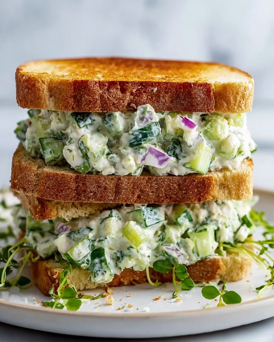 Easy Cucumber Salad Sandwiches Recipe - Recipe Image