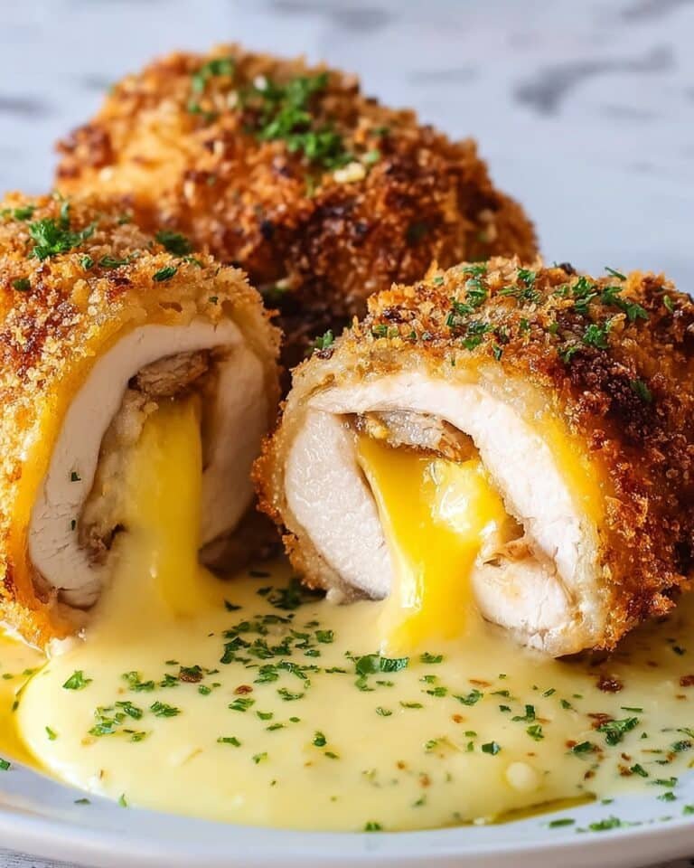 Chicken Cordon Bleu with Swiss Cheese Sauce Recipe