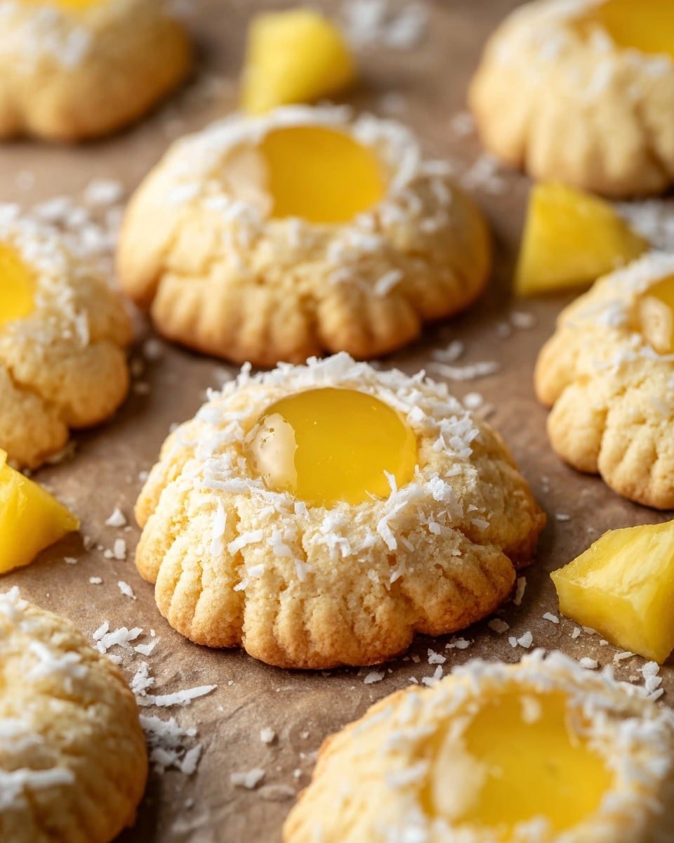 Hawaiian Pineapple Coconut Thumbprint Cookies Recipe - Recipe Image