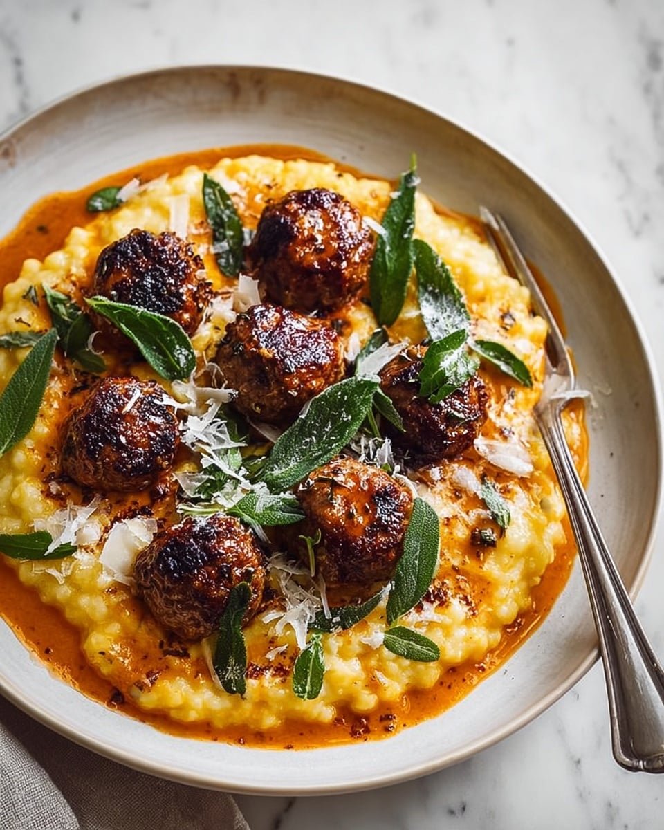 Meatballs with Pumpkin Sage Sauce Recipe - Recipe Image