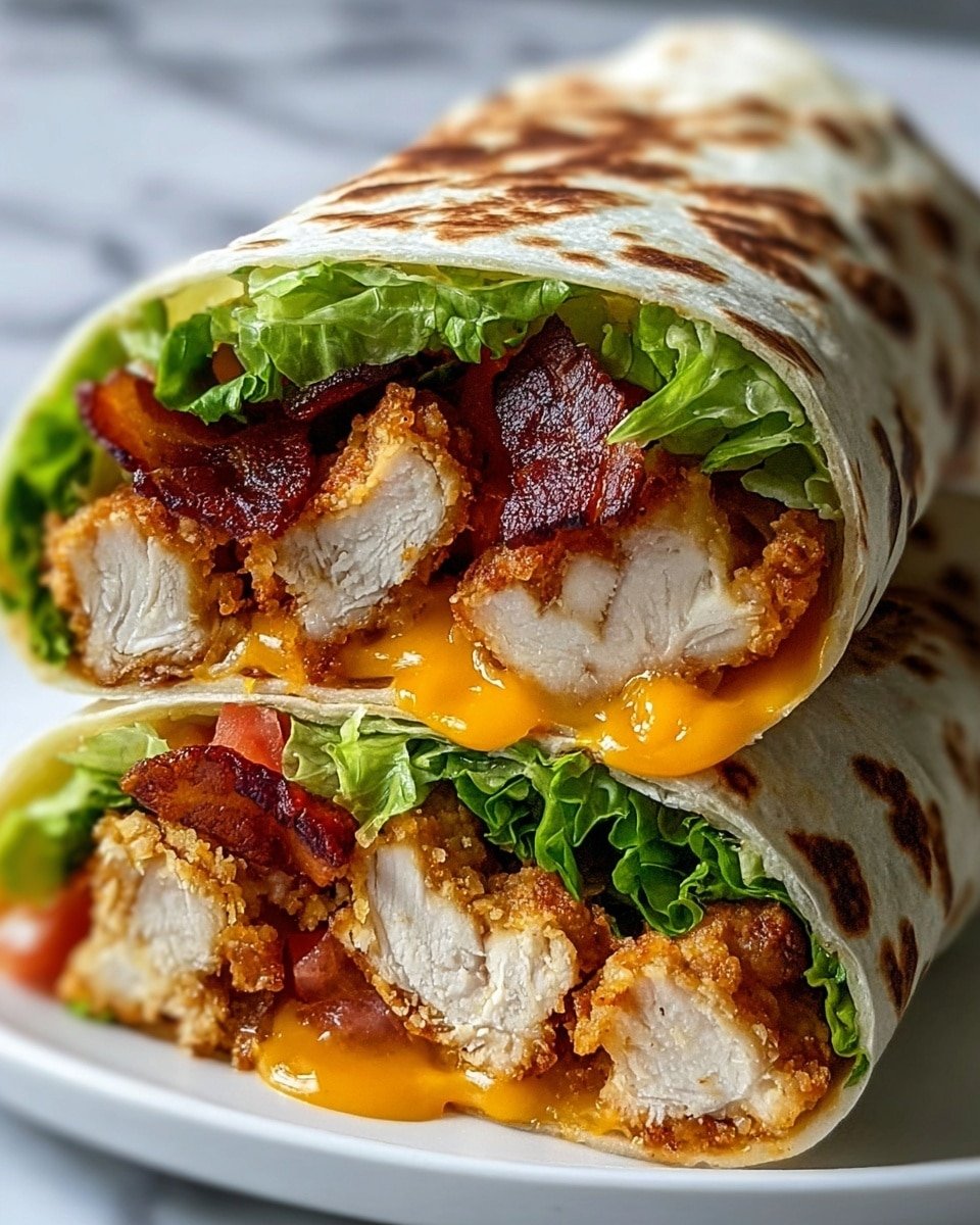 Crispy Chicken Bacon Wraps with Cheesy Filling Recipe - Recipe Image