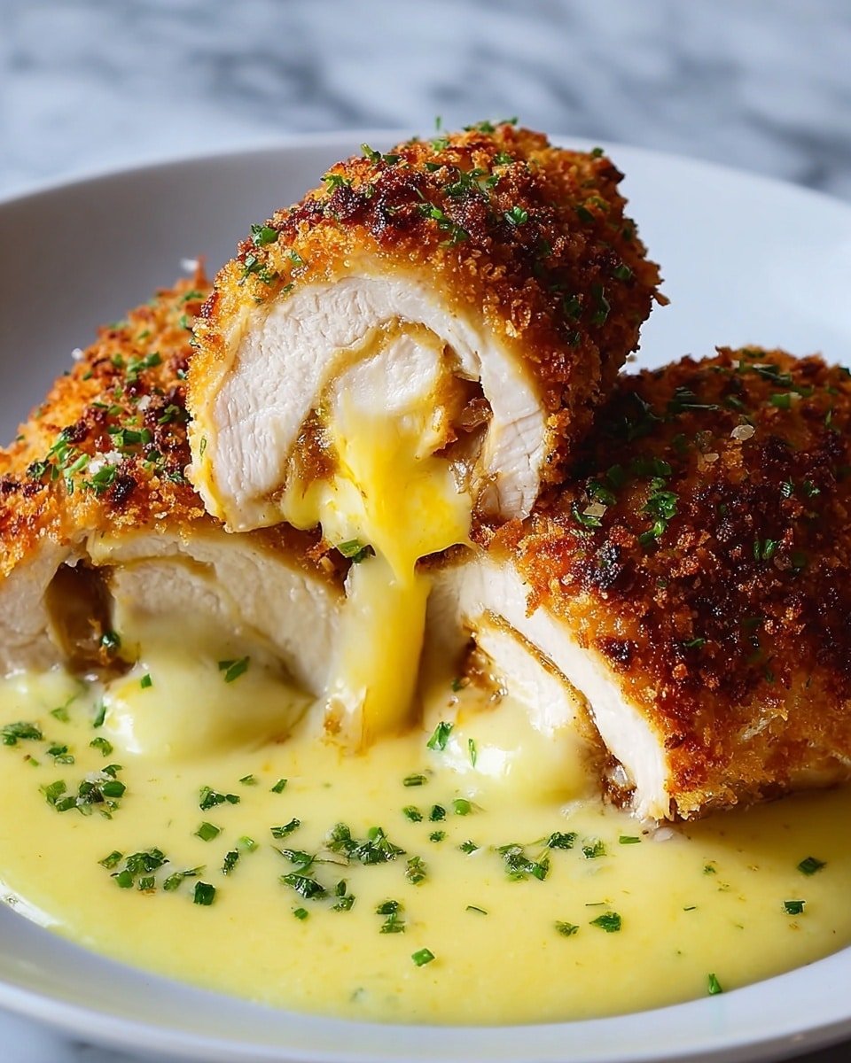 Chicken Cordon Bleu with Swiss Cheese Sauce Recipe - Recipe Image