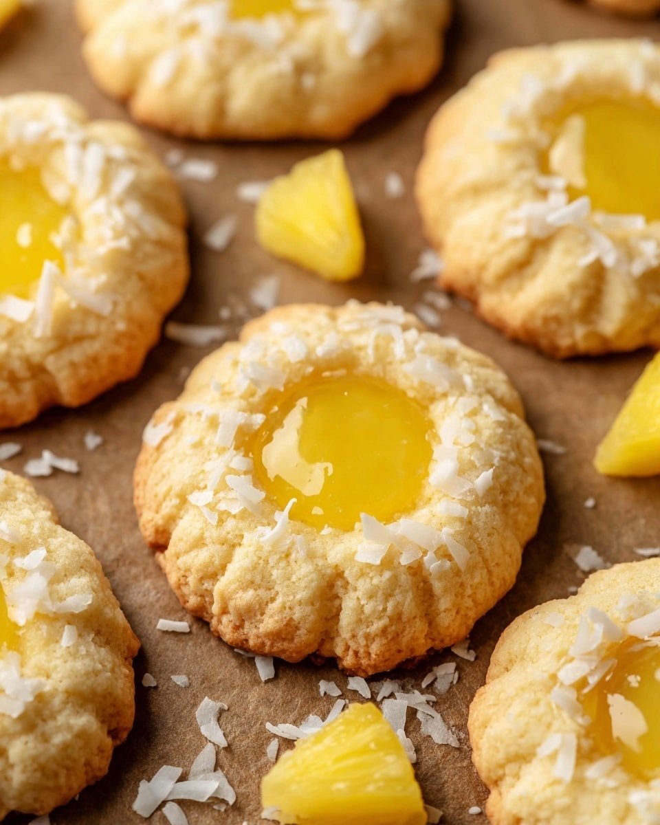Hawaiian Pineapple Coconut Thumbprint Cookies Recipe - Recipe Image