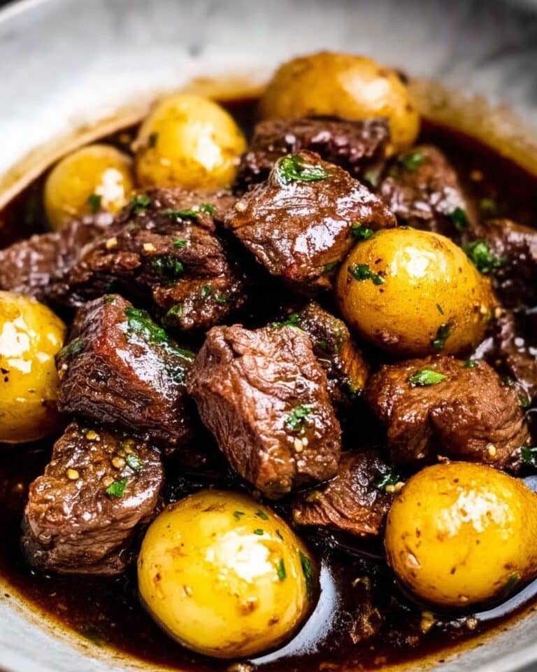 Crockpot Garlic Butter Beef Bites Recipe