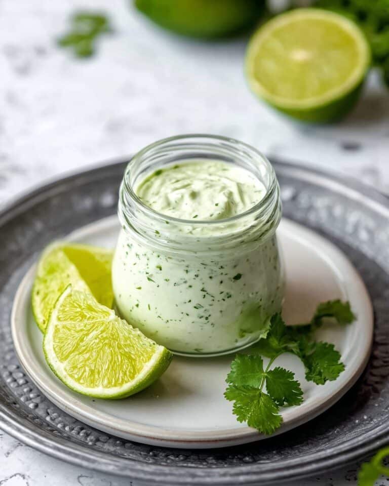 Creamy Garlic Lime Cilantro Sauce Recipe